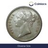 One Rupee Victoria Queen Divided Legend 1840 Silver Coin, British India Uniform Coinage, UNC - Image 2