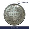 One Rupee Victoria Queen Divided Legend 1840 Silver Coin, British India Uniform Coinage, UNC - Image 3