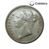 One Rupee Victoria Queen Divided Legend 1840 Silver Coin, British India Uniform Coinage, UNC