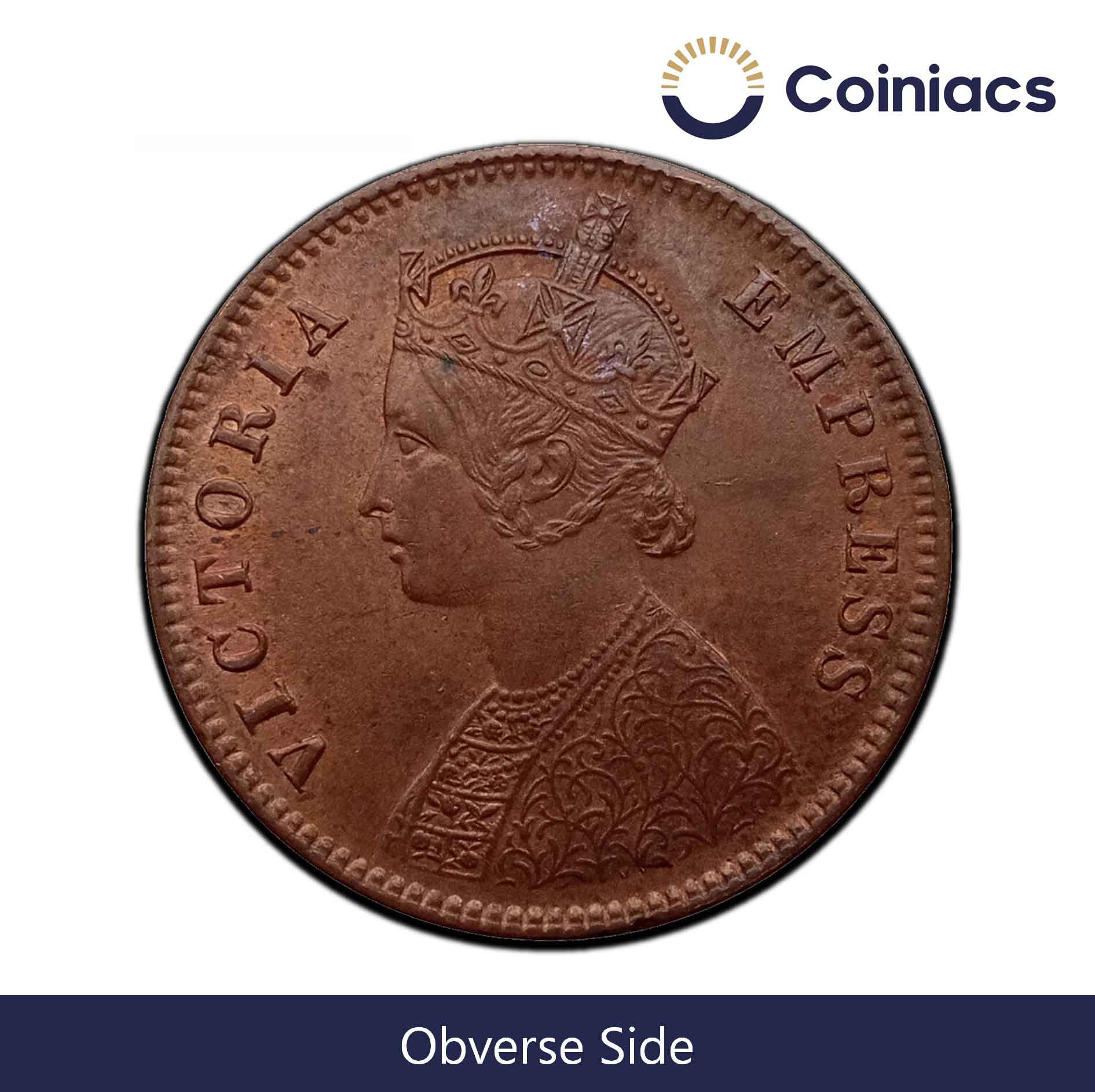 One Quarter Anna Victoria Empress Copper old coin - Coiniacs
