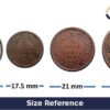 Set of 3 Copper Coins Victoria Empress, British India Uniform Coinage, Collectible - Image 4