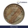 8 Annas George V King Emperor Nickel Coin, British India Uniform Coinage, VF - Image 2