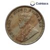 8 Annas George V King Emperor Nickel Coin, British India Uniform Coinage, VF