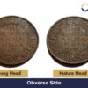 Set of One Quarter Anna Young Head & Mature Head of George VI, British India Uniform Coinage, Collectible - Image 3