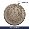 1/2 Rupee Anna Series (1950-56) Nickel Coin, Republic India Anna Series, Collectible. - Image 2
