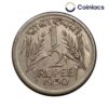 1/2 Rupee Anna Series (1950-56) Nickel Coin, Republic India Anna Series, Collectible.