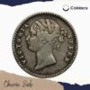 Two Annas Victoria Queen Divided Legend 1841 CE Silver coin, British India Uniform Coinage, Fine - Image 2