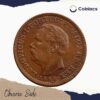 1/4 Tanga (Quarto De Tanga) Luiz I 1881-1888 CE Calcutta mint Copper coin, Portuguese India, Collectible - Image 2