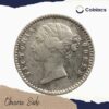 2 Annas Victoria Queen Divided Legend 1841 CE Silver coin, British India Uniform Coinage, Collectible - Image 2