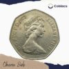 50 New Pence Elizabeth II (2nd Portrait 1969-1981 Big Size) Copper-Nickel Foreign Coin, United Kingdom, Collectible - Image 2