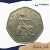 50 New Pence Elizabeth II (2nd Portrait 1969-1981 Big Size) Copper-Nickel Foreign Coin, United Kingdom, Collectible - Image 3