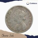 1/4 Rupee Victoria Queen Crowned 1862 CE Silver coin, British India Uniform Coinage, Collectible - Image 2