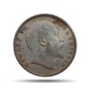 One Rupee Edward VI King & Emperor 1903 CE Silver Old Coin, British India Uniform Coinage, Collectible