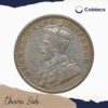 One Rupee George V King Emperor 1918 CE Silver Old Coin, British India Uniform Coinage, Collectible - Image 2