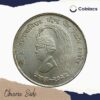 10 Rupees Mahendra Bir Bikram Food For All 1968 Silver Coin, Nepal, Collectible - Image 2