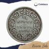 1/4 Rupee Victoria Queen 1876 Silver Coin, British India Uniform Coinage, Collectible - Image 3
