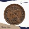 1/12 Anna Victoria Queen Crowned 1862 Copper Historic Coin, British India Uniform Coinage, Collectible - Image 2