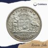 1 Florin George VI 1943 Melbourne Royal Mint Silver Coin, Australia, Collectible - Image 3