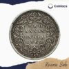 Two Annas Victoria Queen 1862 Silver Coin, British India Uniform Coinage, Collectable - Image 3