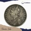 Scarce One Rupee Ganga Singh Bahadur in the name of Victoria Empress 1892 CE Silver coin, Princely State of Bikaner, Collectible - Image 2