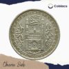 8 Annas Mir Usman Ali Khan RY 37 1366 AH (1946-47 CE) Nickel Old Coin, Princely State of Hyderabad, Collectible. - Image 2