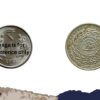 8 Annas Mir Usman Ali Khan RY 37 1366 AH (1946-47 CE) Nickel Old Coin, Princely State of Hyderabad, Collectible. - Image 4