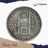8 Annas Mir Usman Ali Khan (Type : 2) RY 34 1363 AH (1943-44 CE) Silver Old Coin, Princely State of Hyderabad, Collectible. - Image 2