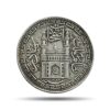8 Annas Mir Usman Ali Khan (Type : 2) RY 34 1363 AH (1943-44 CE) Silver Old Coin, Princely State of Hyderabad, Collectible.