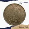 One Rupee Mir Usman Ali Khan RY-32 1361 AH (1941-1946 CE) Silver old coin (Note :Usman Ali Type 3), Princely State of Hyderabad, XF - Image 3