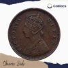 1/12 Anna Victoria Queen Crowned 1862 Copper Historic Coin, British India Uniform Coinage, Collectible - Image 2