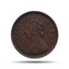 1/12 Anna Victoria Queen Crowned 1862 Copper Historic Coin, British India Uniform Coinage, Collectible