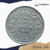 Two Annas Victoria Empress 1896 'B' Incuse Bombay Mint Silver Coin, British India Uniform Coinage, Collectible. - Image 3