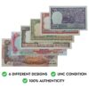NOTAPHILY Vintage Set of 1,2,5,10,20,50 Rupees (6 Pieces SET) in UNC Condition BB - Image 4