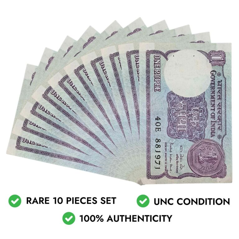 Notaphily NOTAPHILY Rare Authentic Vintage set of 1 Rupee Small Coin (10 Pieces ...