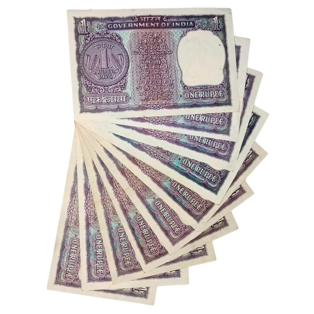 Notaphily NOTAPHILY Rare Authentic Vintage set of 1 Rupee Big Coin (10 Pieces SET ...