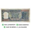 NOTAPHILY Rare 100 Rupees L. K. Jha AB53-Prefix, Diamond Issue, Republic India Numismatics Note, (G9) Collectible. - Image 4