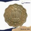 One Anna (Bull) 1954 Bombay Mint Copper-Nickel coin, Republic India Anna Series, UNC. - Image 3