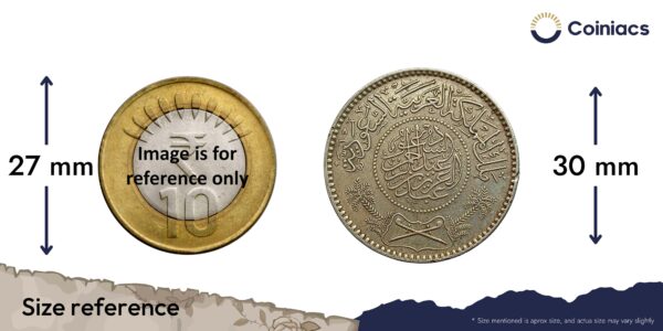 1 Riyal Abd al-Az?z 1354 AH (1935 CE) Silver Coin, Saudi Arabia, Collectible. - Image 4