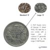Extremely Rare Large ?5? Half Rupee George VI King Emperor 1945 Lahore Mint Large ?5? Variety Silver Coin, British India Uniform Coinage, Collectible. - Image 2