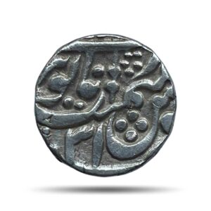 One Rupee Shah Allam II RY 31 1203 AH (1789 CE) Silver Coin, Princely State of Jodhpur - Feudatory Kuchaman, Collectible.