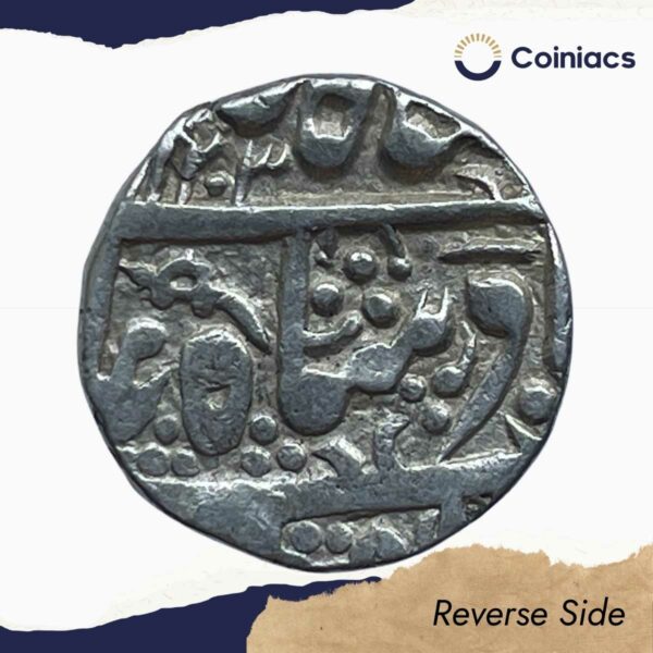 One Rupee Shah Allam II RY 31 1203 AH (1789 CE) Silver Coin, Princely State of Jodhpur - Feudatory Kuchaman, Collectible. - Image 3