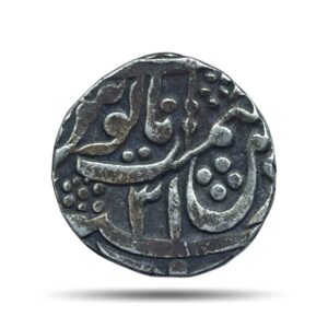 One Rupee Shah Allam II RY 31 1203 AH (1789 CE) Silver Coin, Princely State of Jodhpur - Feudatory Kuchaman, Collectible.