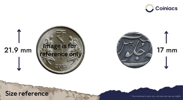 Half Rupee Silver Coin Princely State of Baroda, Collectable. - Image 4