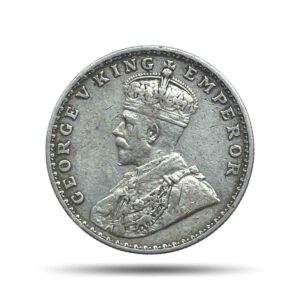 Scarce One Rupee George V 1915 CE (Key Date) Bombay Mint Silver coin, British India Uniform Coinage, Collectible.