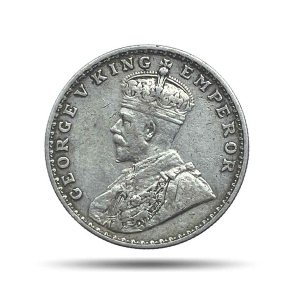Scarce One Rupee George V 1915 CE (Key Date) Bombay Mint Silver coin, British India Uniform Coinage, Collectible.