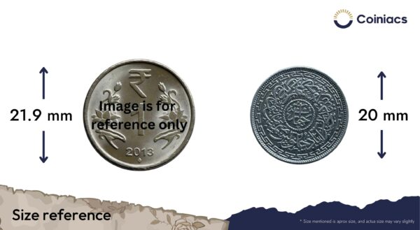 4 Annas Mir Usman Ali Khan RY 13 1342 AH (1923-24 CE) Silver Old Coin, Princely State of Hyderabad, Collectible. - Image 4