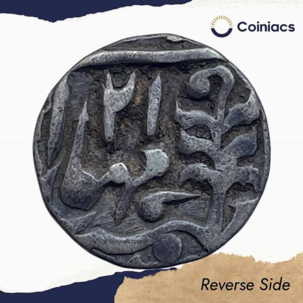 1/4 Rupee Madho Singh II INO Victoria Year 21 Silver Old Coin, Princely State of Jaipur, Collectible. - Image 3