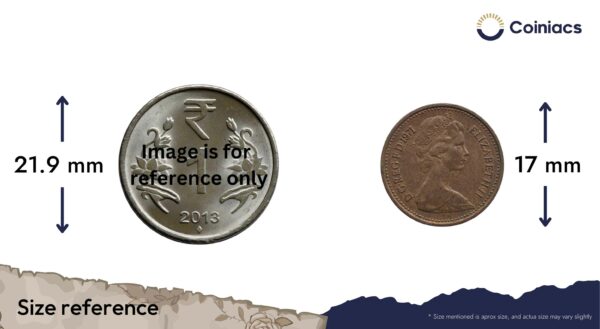 1/2 New Penny Elizabeth II 2nd portrait 1971 Bronze Old Coin, United Kingdom, Collectible. - Image 4