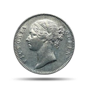 One Rupee Victoria Queen 1840 Divided Legend W.W. (Re-engraved hair) Silver Coin, British India Uniform Coinage, XF.