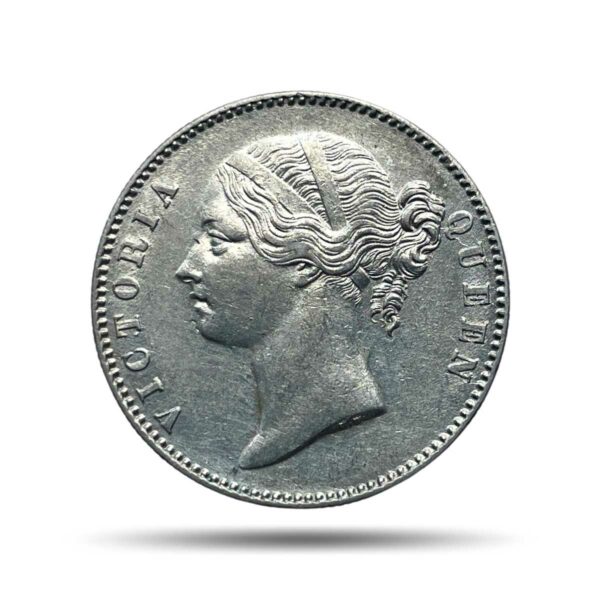 One Rupee Victoria Queen 1840 Divided Legend W.W. (Re-engraved hair) Silver Coin, British India Uniform Coinage, XF.